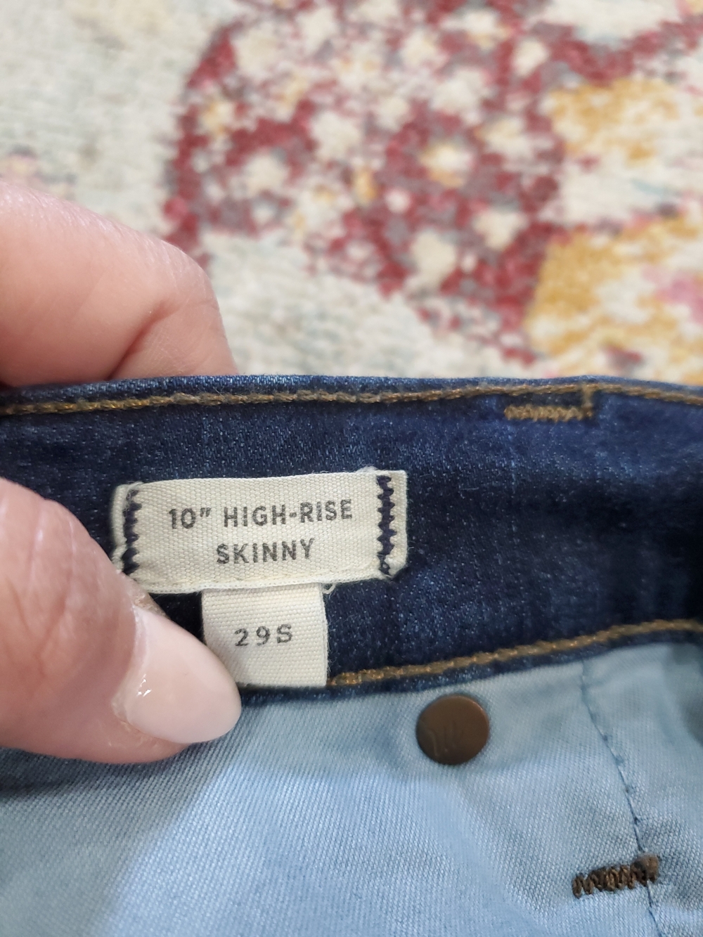 Madewell Women's 10" High-Rise Skinny Jeans in Deep Blue - Picture 6 of 6